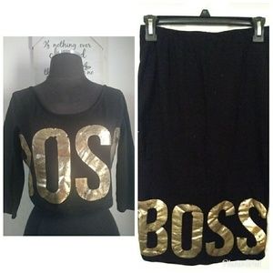 Black Gold Boss 2 Piece Set Size L